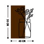 Wallity Cicek1 Accesorio Decorativo de Pared en Nogal y Negro